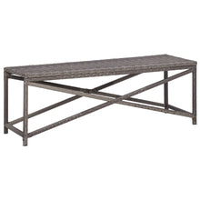Tuinbank Poly Rattan 120 cm Grijs