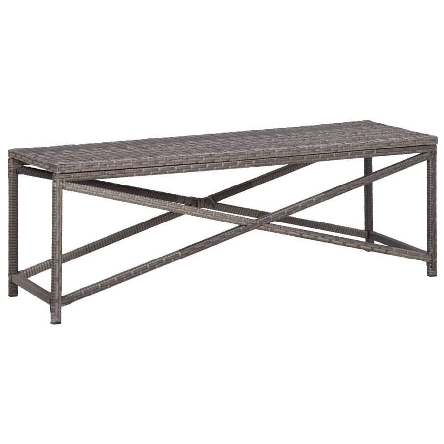 Tuinbank Poly Rattan 120 cm Grijs