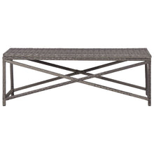 Tuinbank Poly Rattan 120 cm Grijs