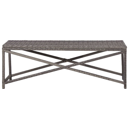 Tuinbank Poly Rattan 120 cm Grijs