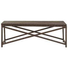 Tuinbank Poly Rattan 120 cm Bruin