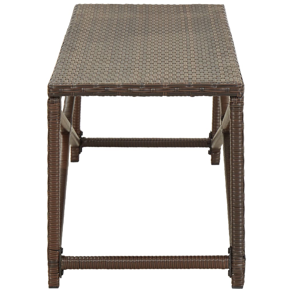 Tuinbank Poly Rattan 120 cm Bruin
