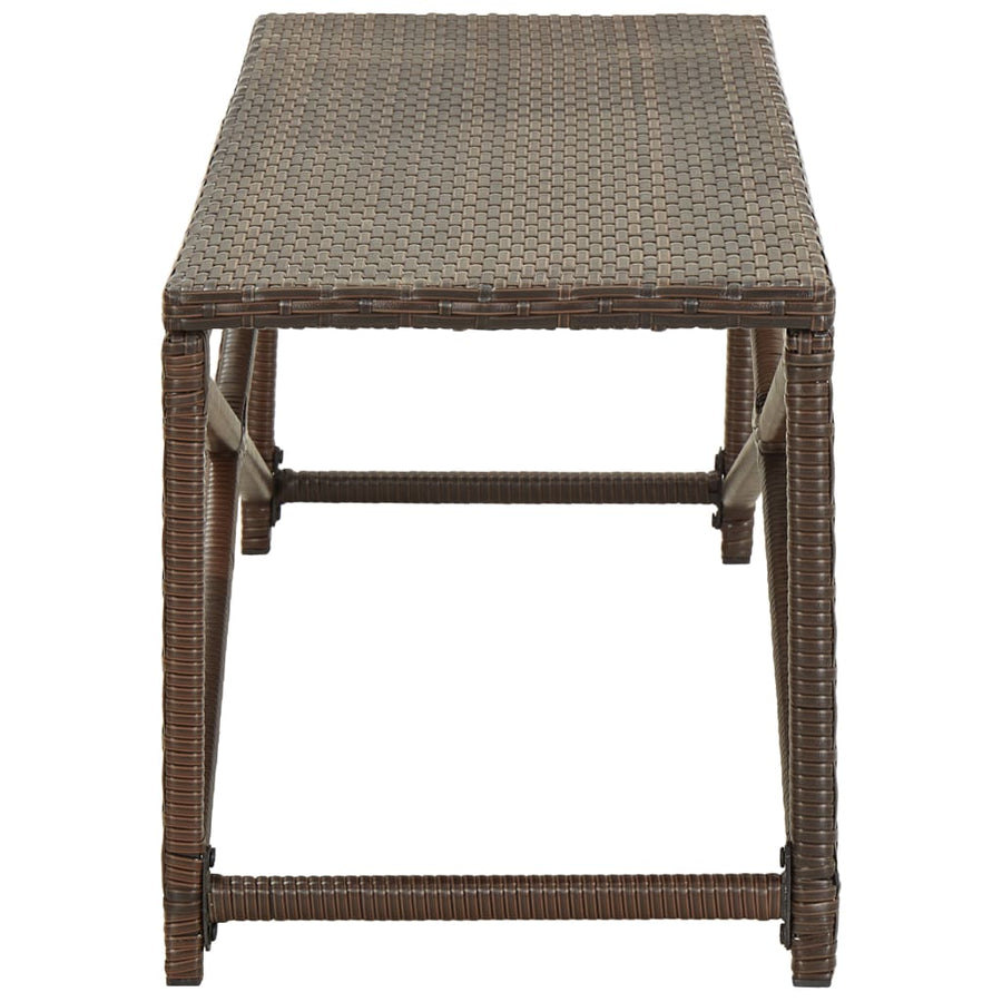 Tuinbank Poly Rattan 120 cm Bruin