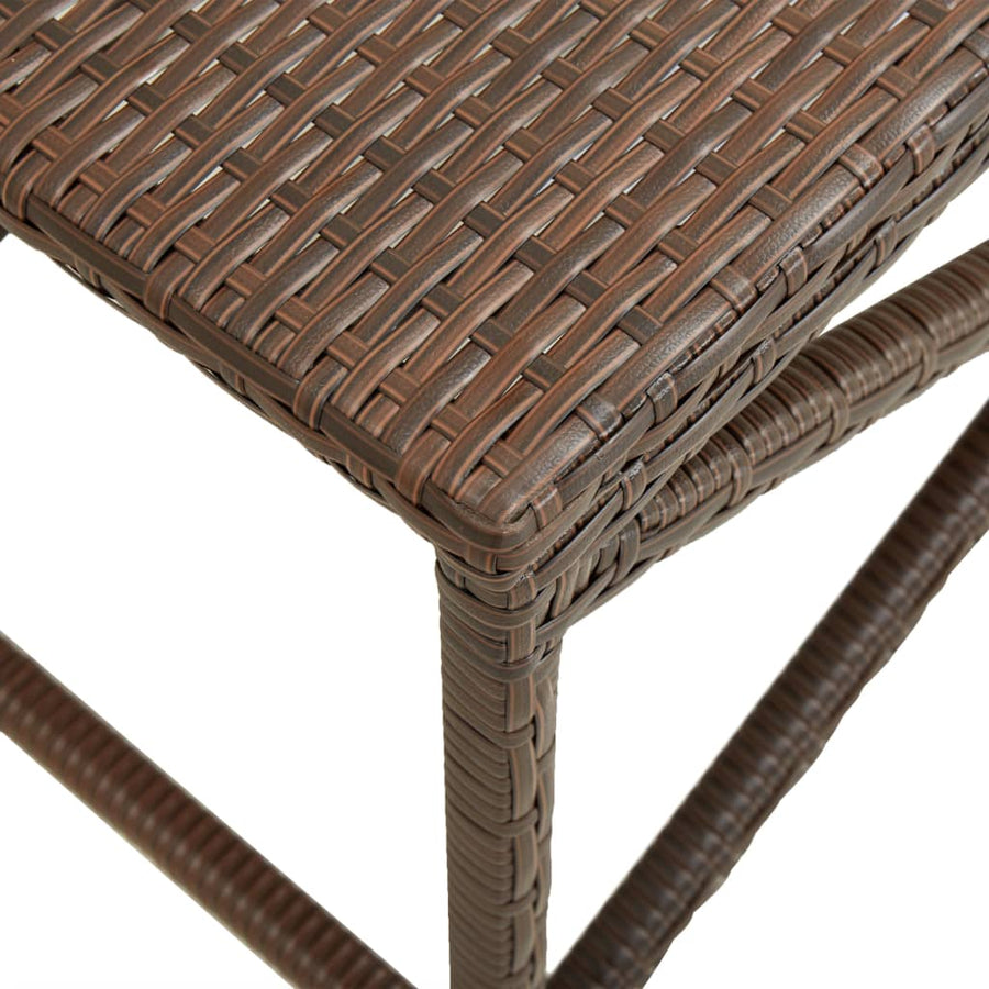 Tuinbank Poly Rattan 120 cm Bruin