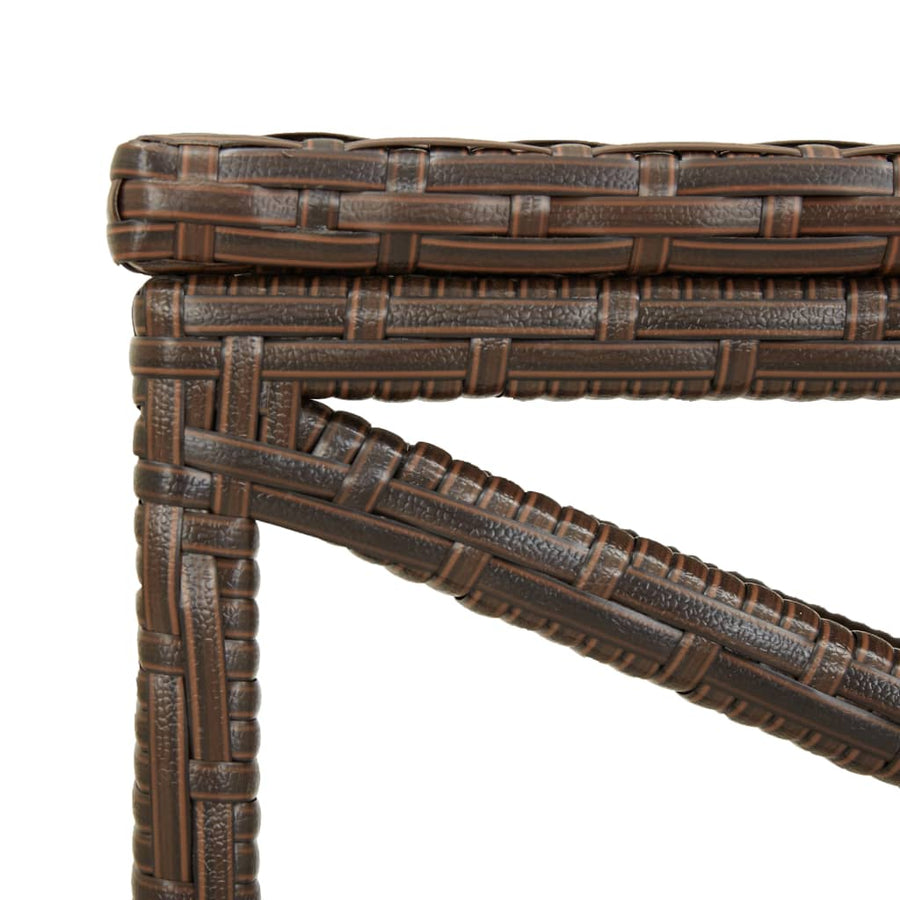 Tuinbank Poly Rattan 120 cm Bruin