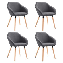 Eetkamerstoelen 4 St Stof Donkergrijs Donkergrijs