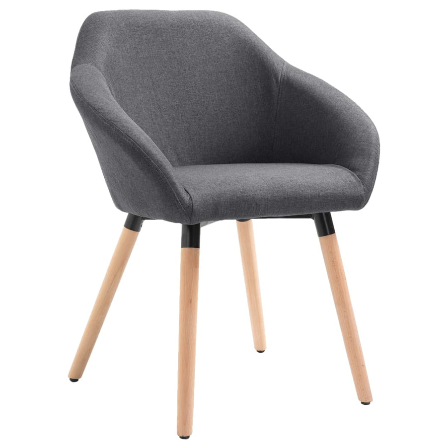 Eetkamerstoelen 4 St Stof Donkergrijs Donkergrijs
