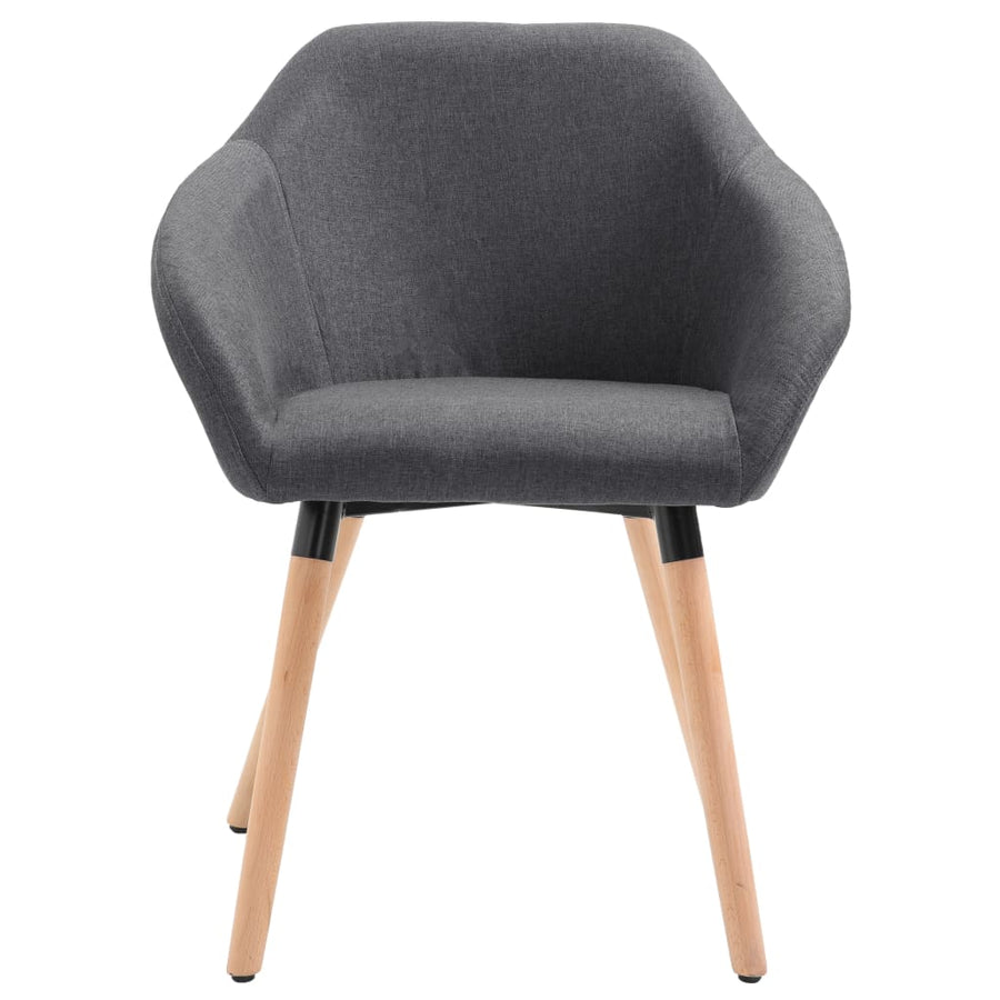 Eetkamerstoelen 4 St Stof Donkergrijs Donkergrijs