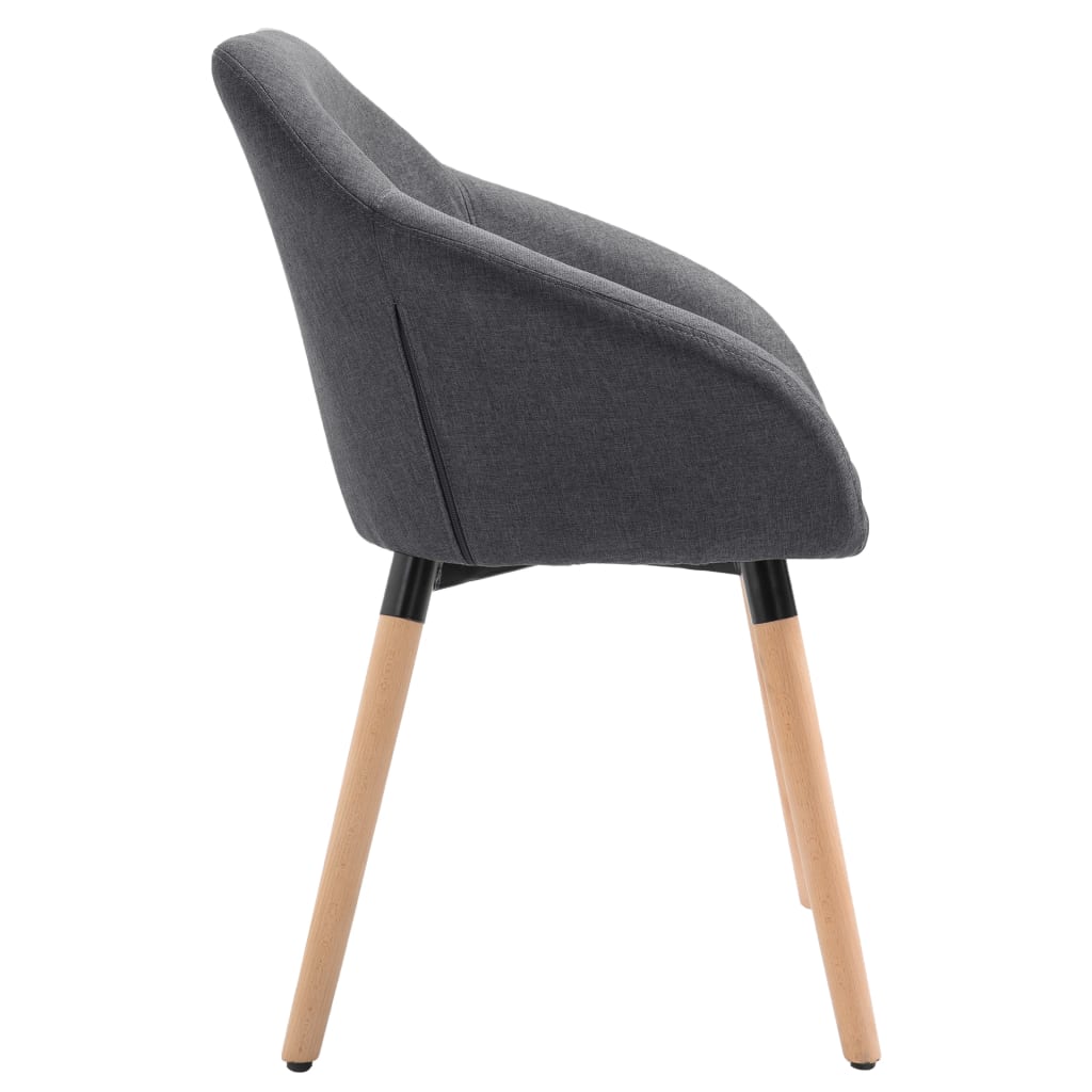 Eetkamerstoelen 4 St Stof Donkergrijs Donkergrijs