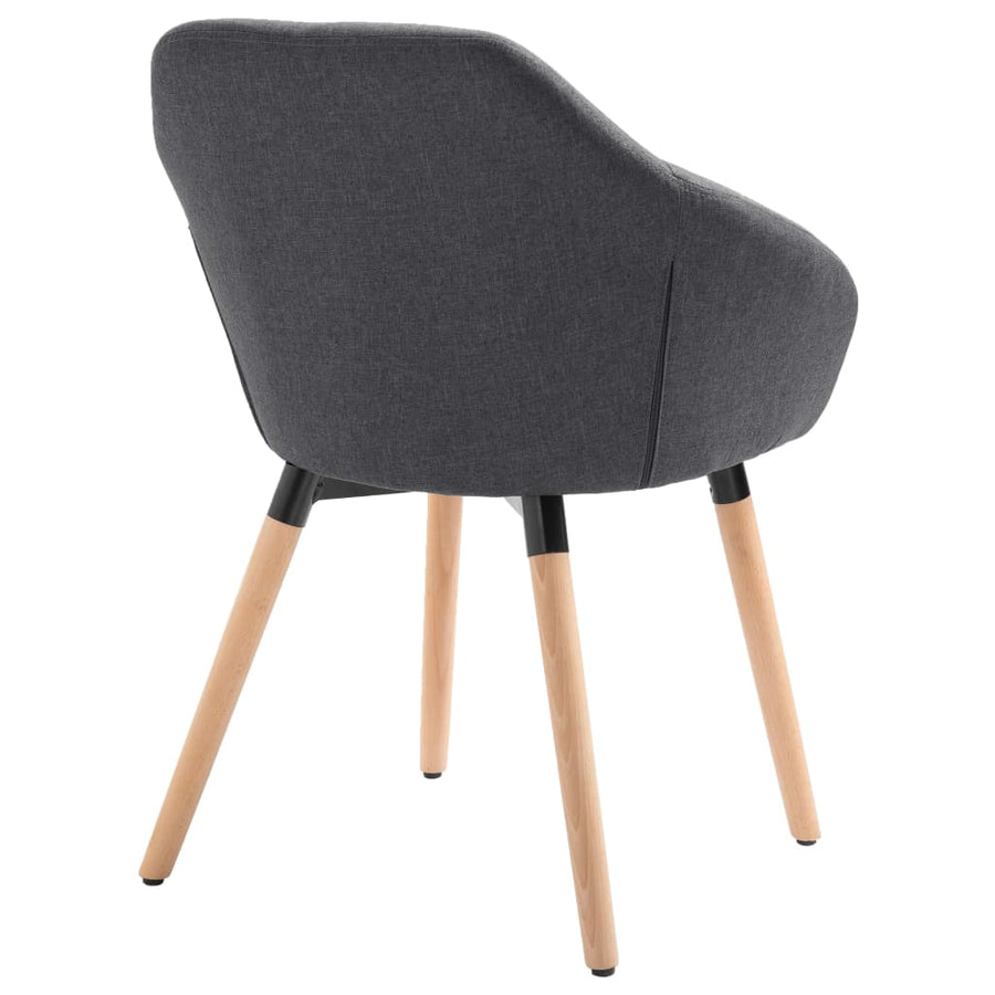 Eetkamerstoelen 4 St Stof Donkergrijs Donkergrijs