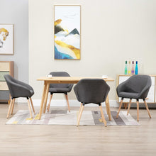 Eetkamerstoelen 4 St Stof Donkergrijs Donkergrijs