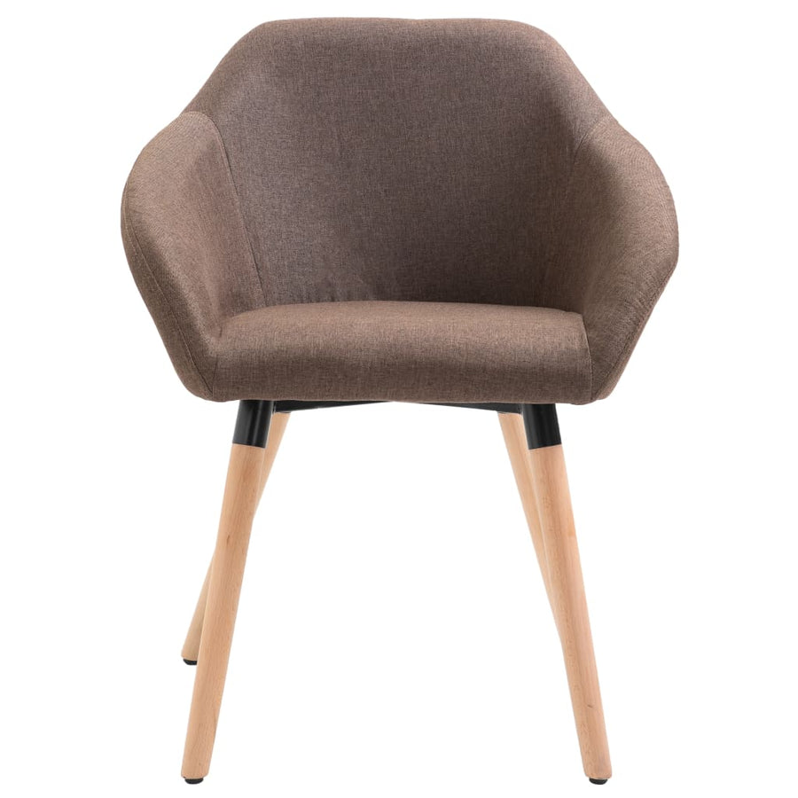 Eetkamerstoelen 4 St Stof Bruin 4