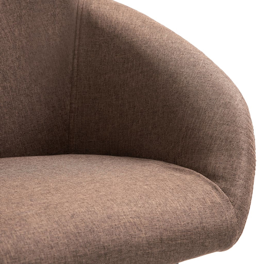 Eetkamerstoelen 4 St Stof Bruin 4