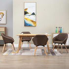 Eetkamerstoelen set van 4 stof bruin