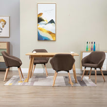 Eetkamerstoelen 4 St Stof Bruin 4