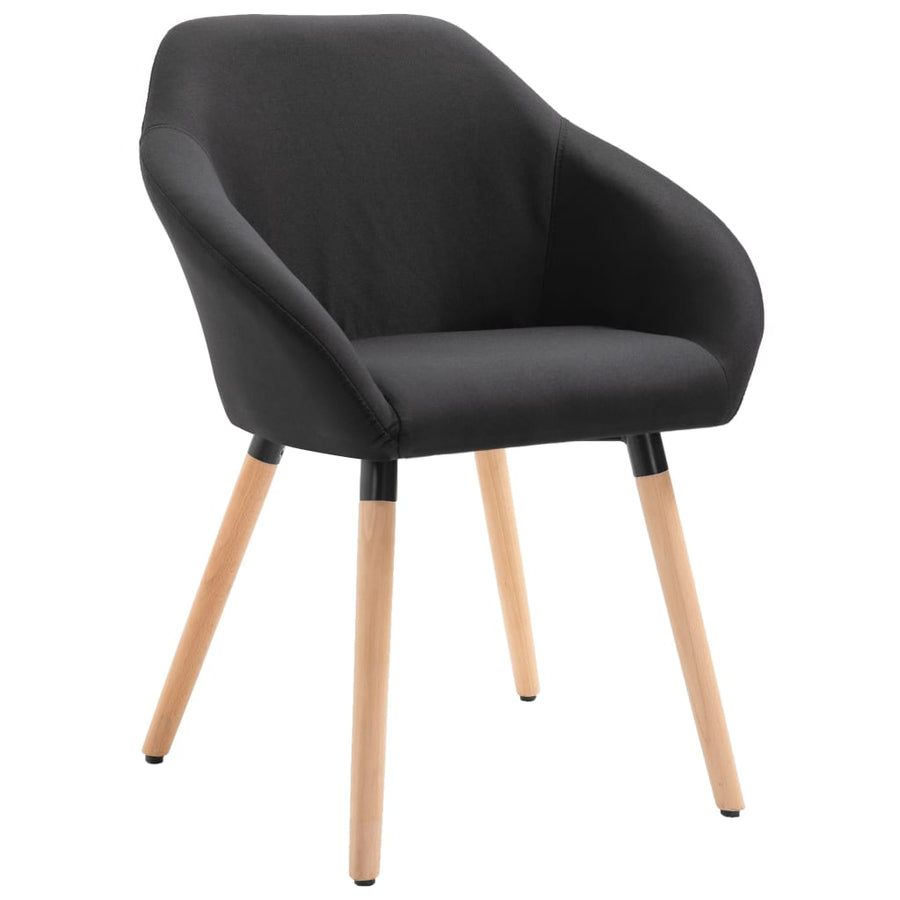 Eetkamerstoelen 4 St Stof Zwart 4