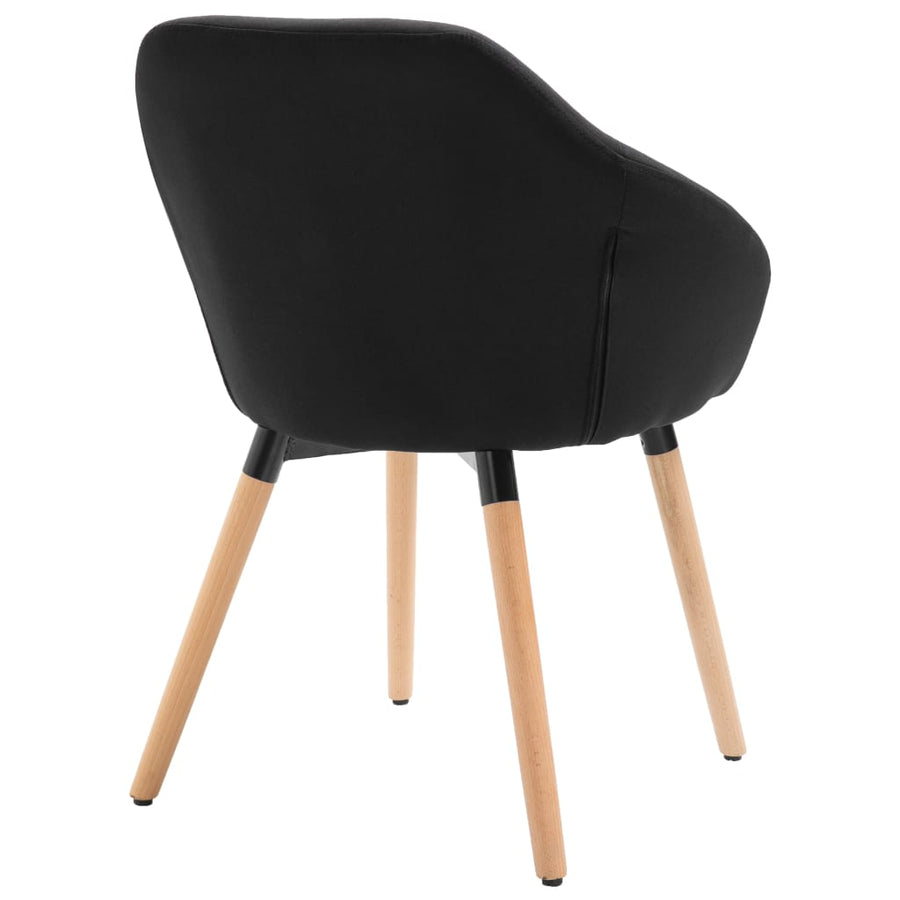 Eetkamerstoelen 4 St Stof Zwart 4