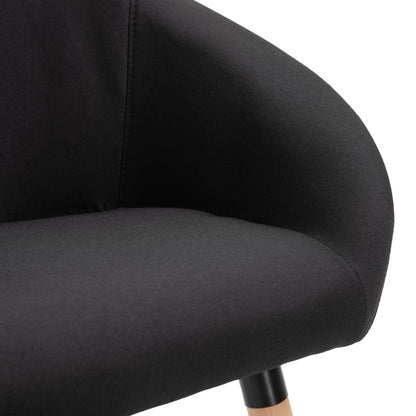 Eetkamerstoelen 4 St Stof Zwart 4