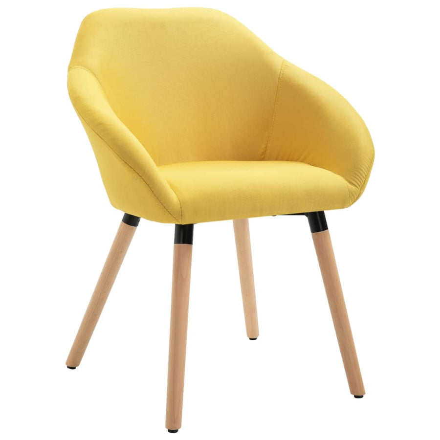Eetkamerstoelen 4 St Stof Geel 4