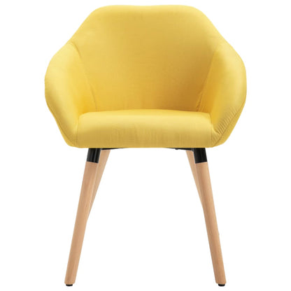 Eetkamerstoelen 4 St Stof Geel 4