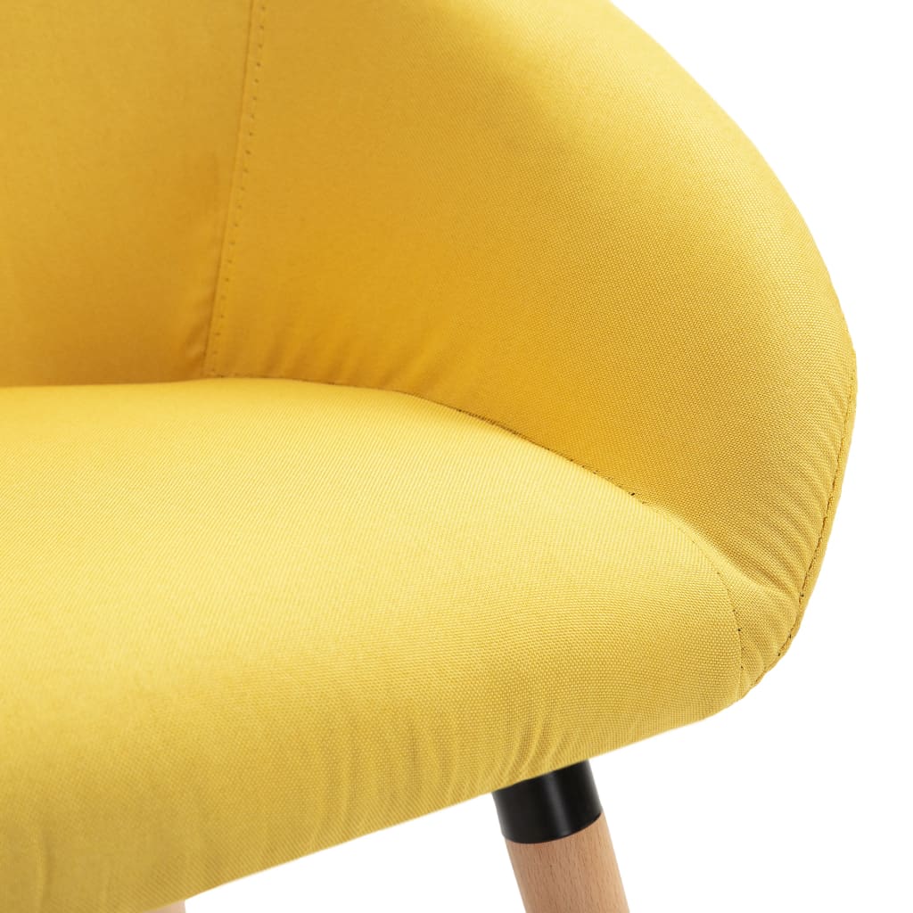 Eetkamerstoelen 4 St Stof Geel 4