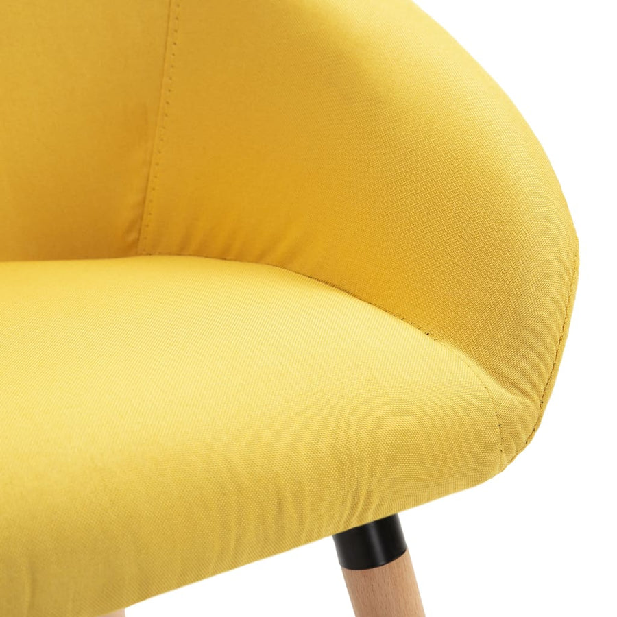Eetkamerstoelen 4 St Stof Geel 4