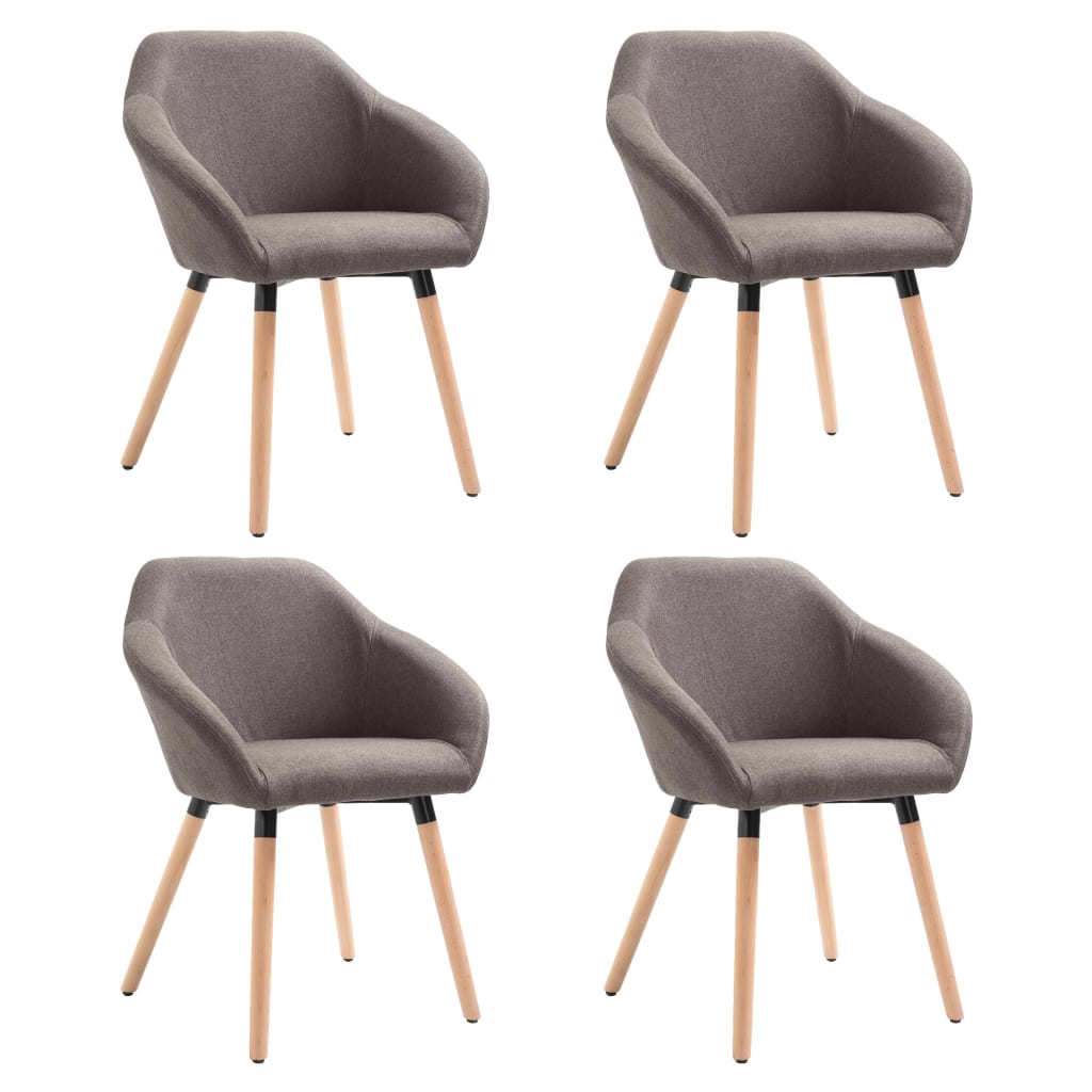 Eetkamerstoelen 4 St Draaibaar Stof Taupe 4