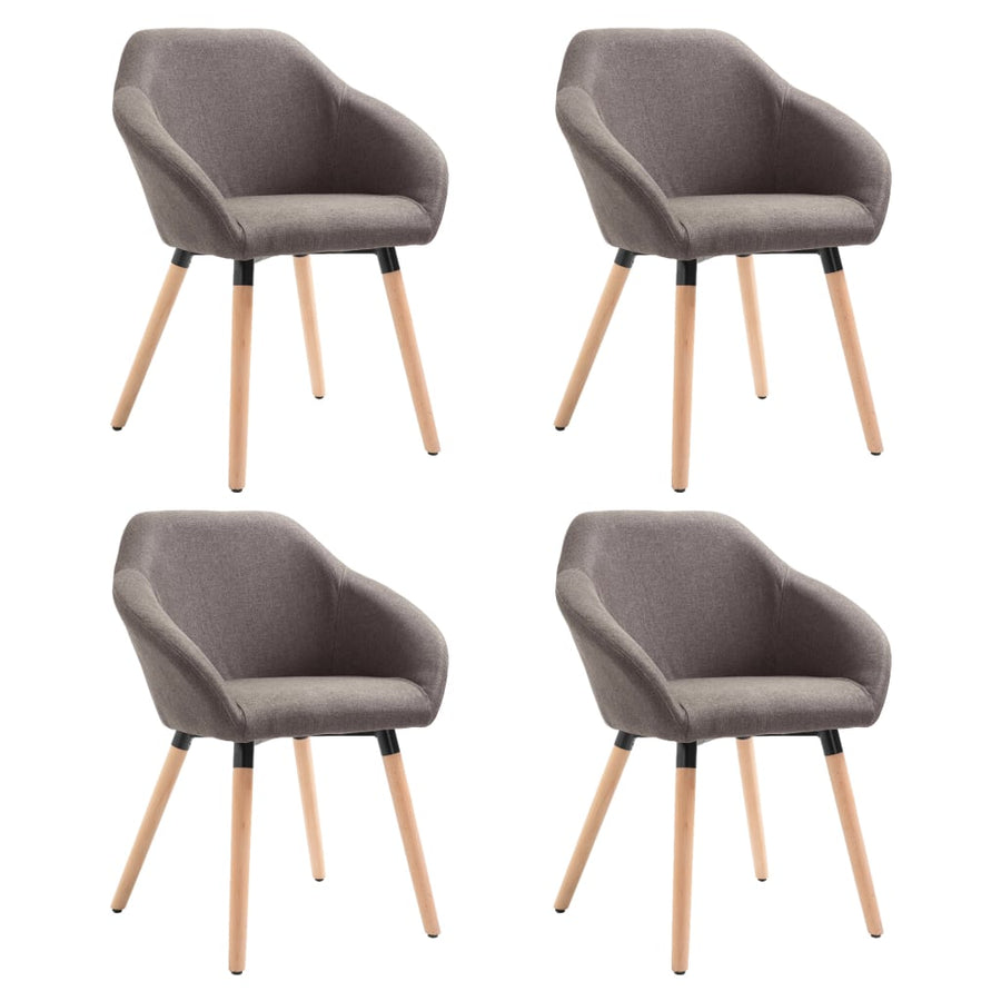 Eetkamerstoelen 4 St Draaibaar Stof Taupe 4