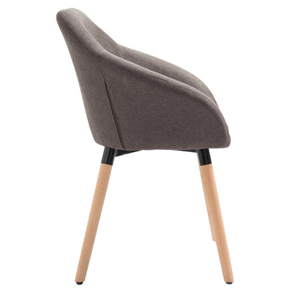 Eetkamerstoelen 4 St Draaibaar Stof Taupe 4
