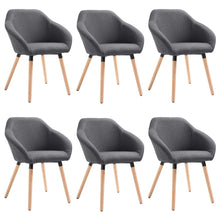 Eetkamerstoelen 6 St Stof Donkergrijs 6