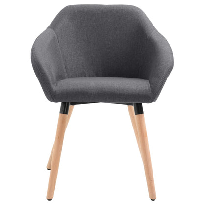 Eetkamerstoelen 6 St Stof Donkergrijs 6