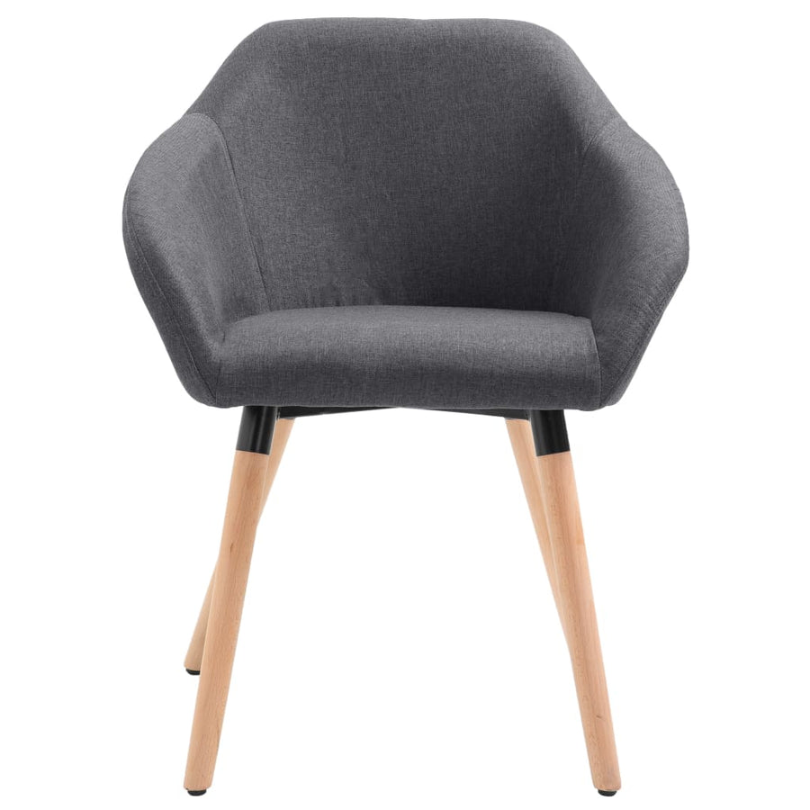 Eetkamerstoelen 6 St Stof Donkergrijs 6