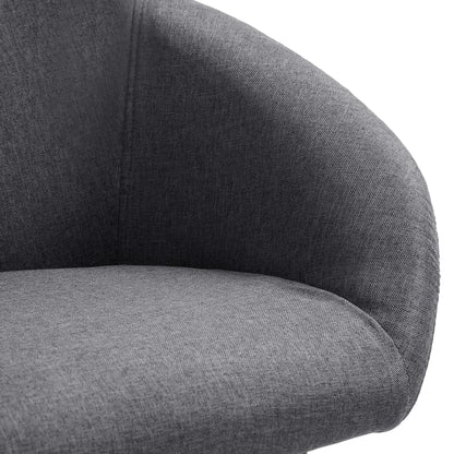 Eetkamerstoelen 6 St Stof Donkergrijs 6