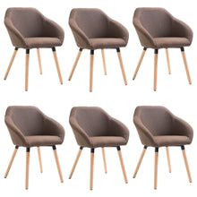 Eetkamerstoelen 6 St Stof Bruin 6
