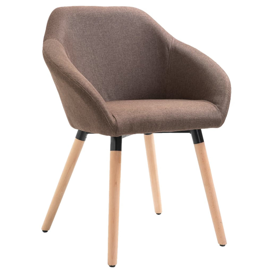Eetkamerstoelen 6 St Stof Bruin 6