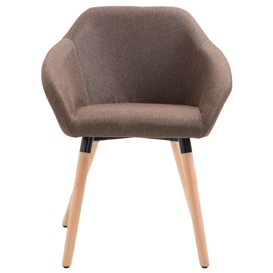 Eetkamerstoelen 6 St Stof Bruin 6