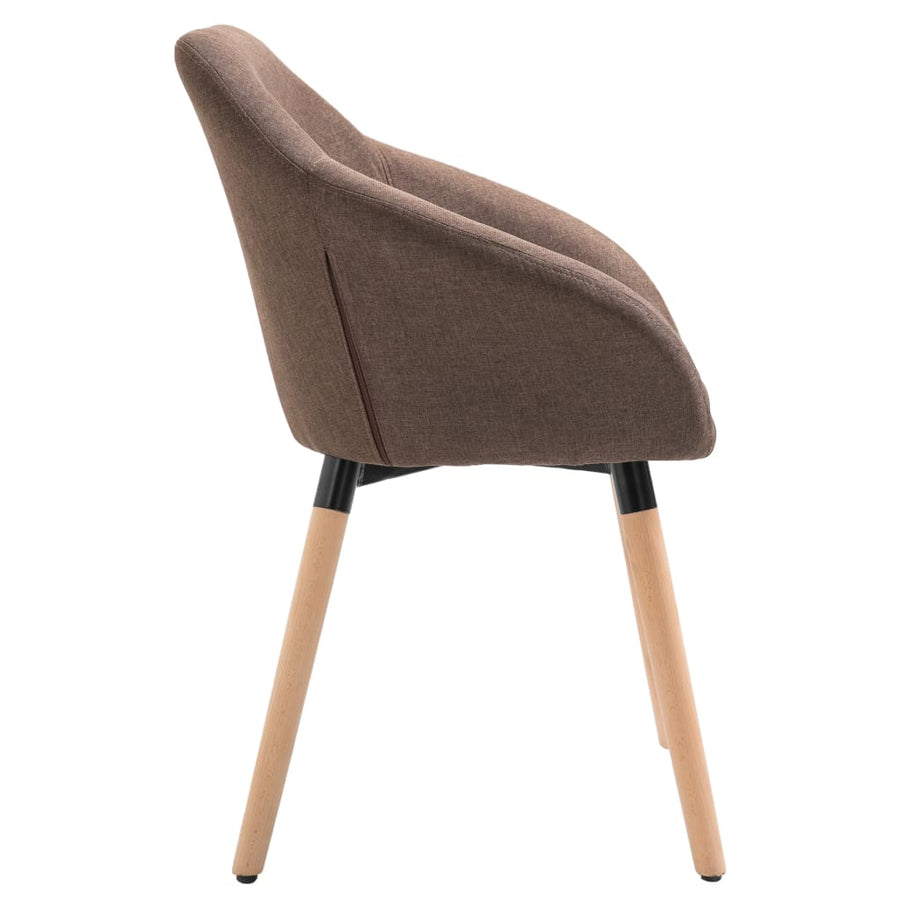 Eetkamerstoelen 6 St Stof Bruin 6