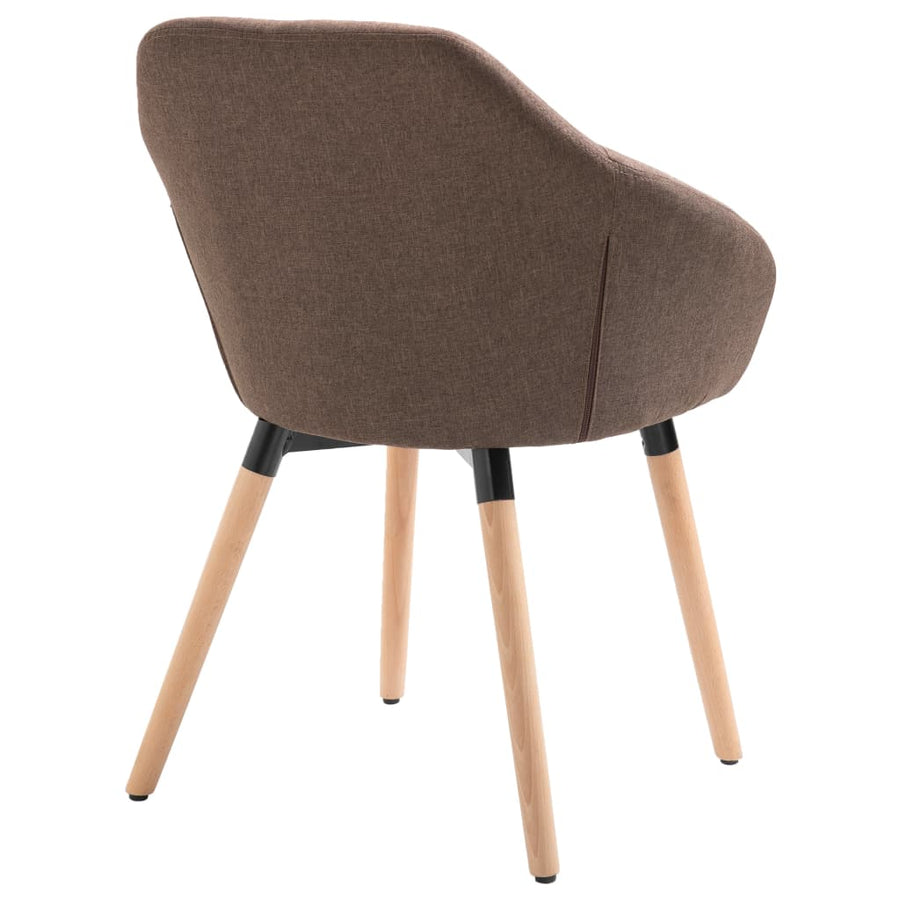 Eetkamerstoelen 6 St Stof Bruin 6