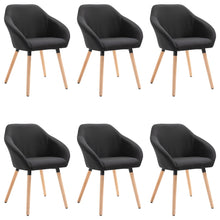 Eetkamerstoelen 6 St Stof Zwart 6