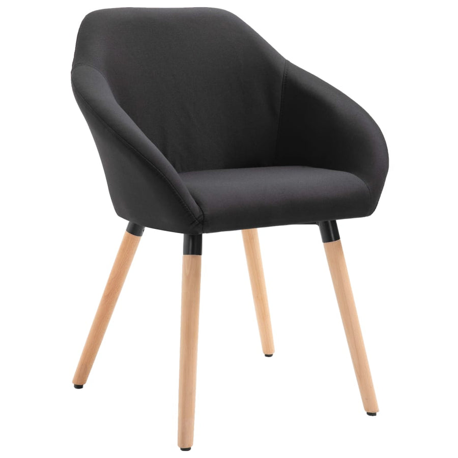 Eetkamerstoelen 6 St Stof Zwart 6