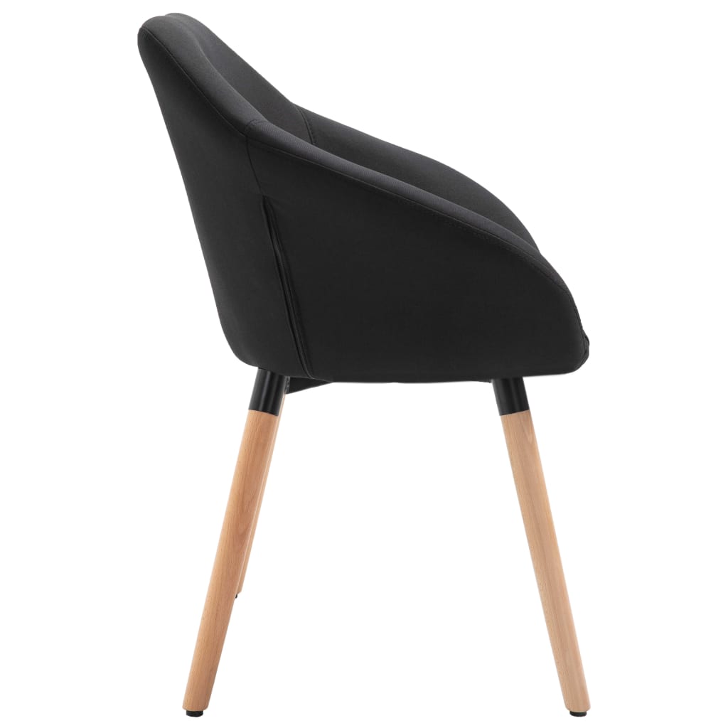 Eetkamerstoelen 6 St Stof Zwart 6