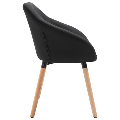 Eetkamerstoelen 6 St Stof Zwart 6