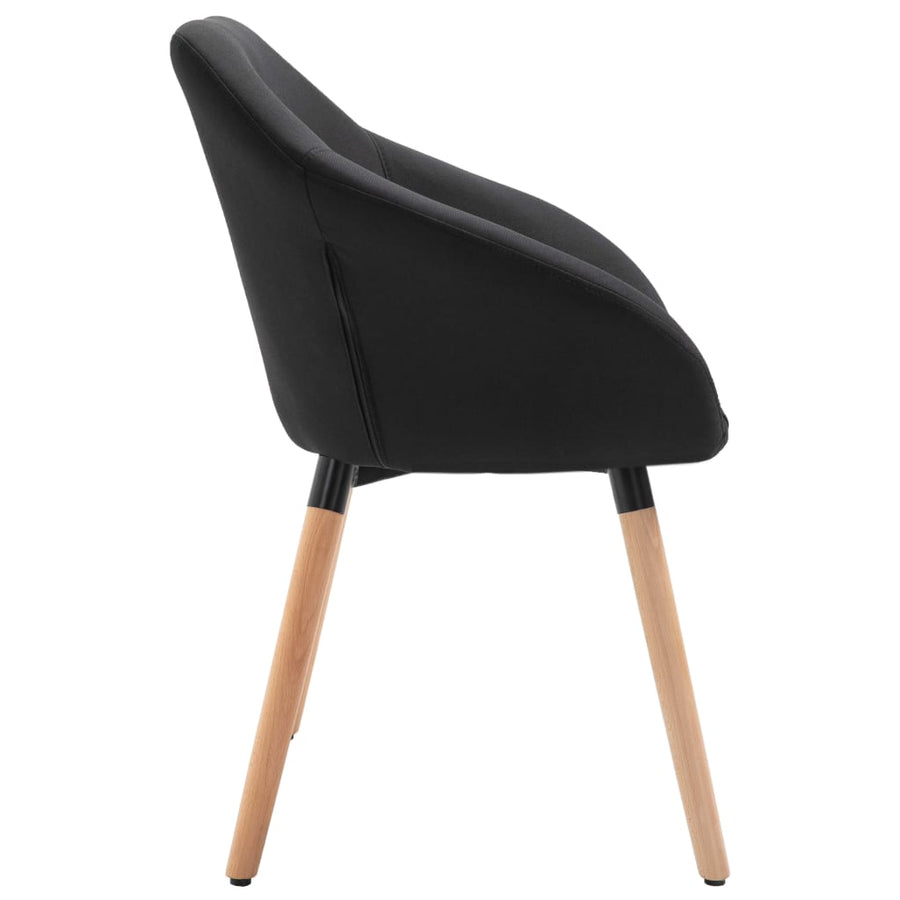 Eetkamerstoelen 6 St Stof Zwart 6