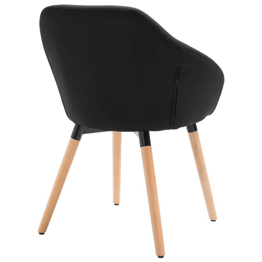Eetkamerstoelen 6 St Stof Zwart 6