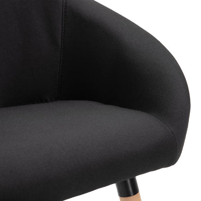 Eetkamerstoelen 6 St Stof Zwart 6