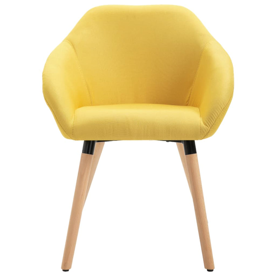 Eetkamerstoelen 6 St Stof Geel 6