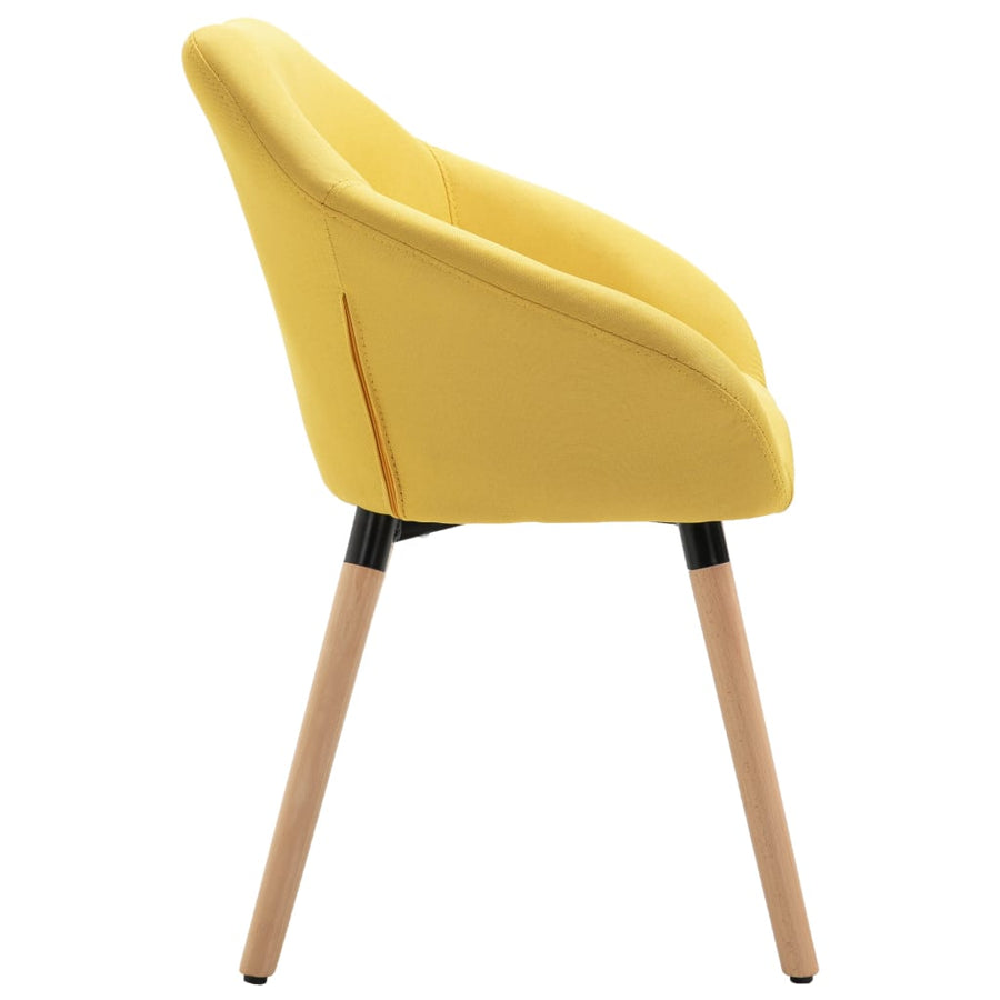 Eetkamerstoelen 6 St Stof Geel 6