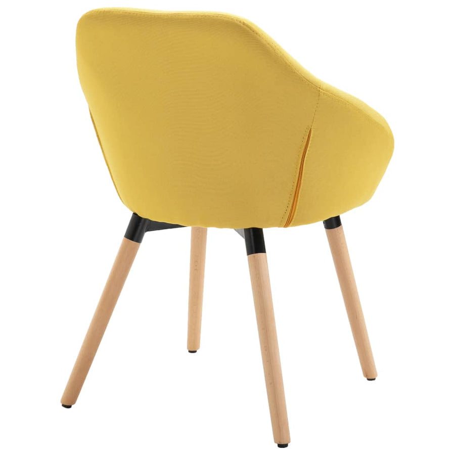 Eetkamerstoelen 6 St Stof Geel 6