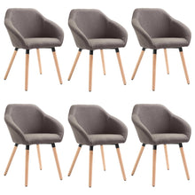 Eetkamerstoelen 6 St Stof Taupe 6