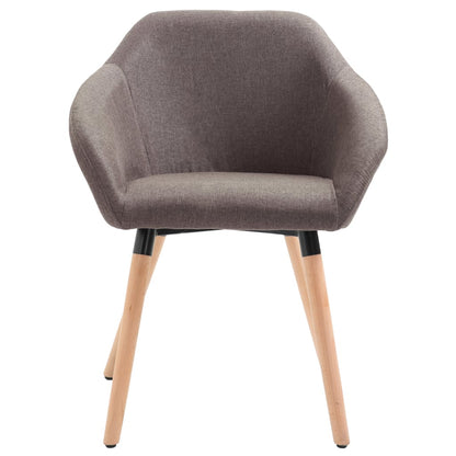 Eetkamerstoelen 6 St Stof Taupe 6